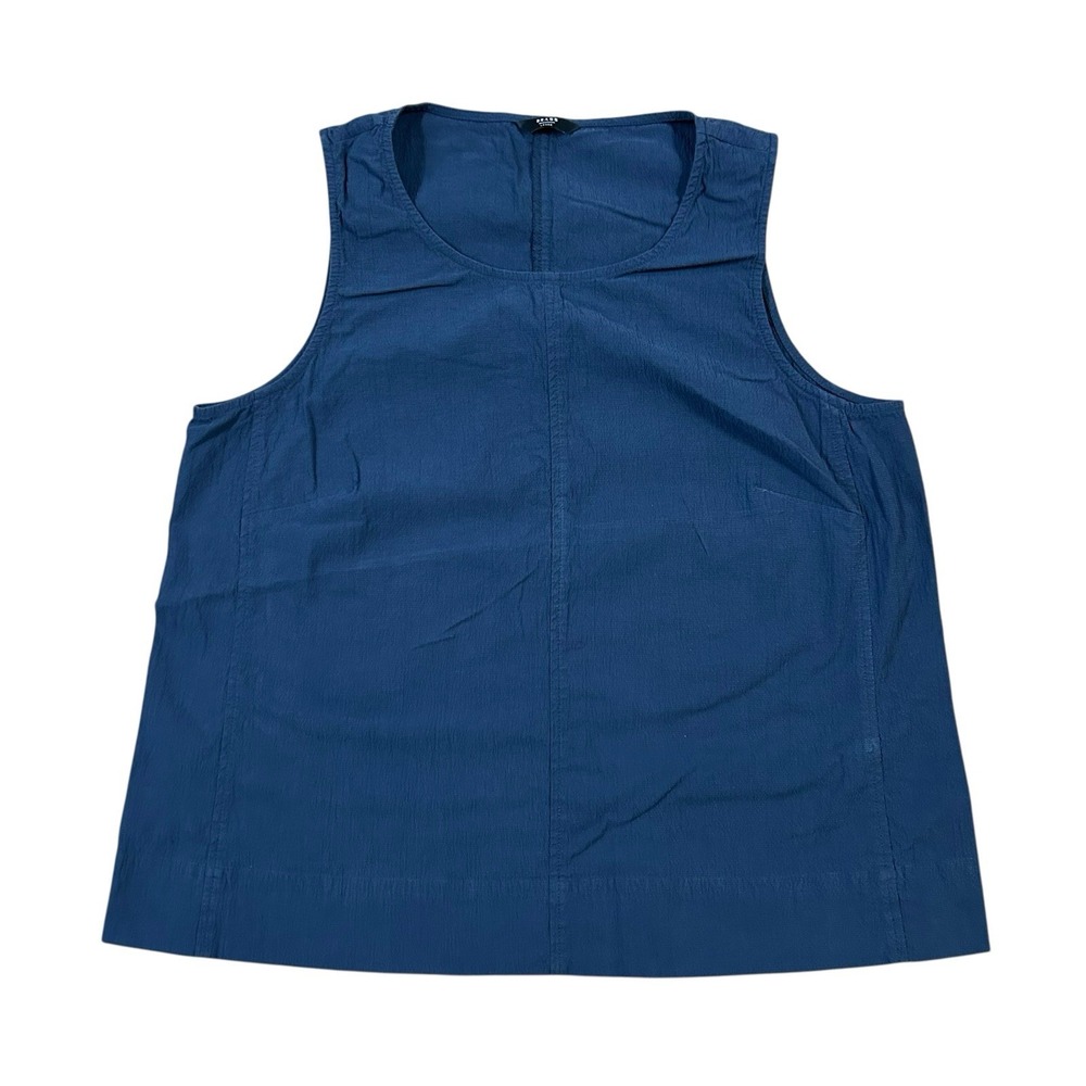 Brass the Label Women's Sleeveless Top Blue‎ Size Large Cotton Blend